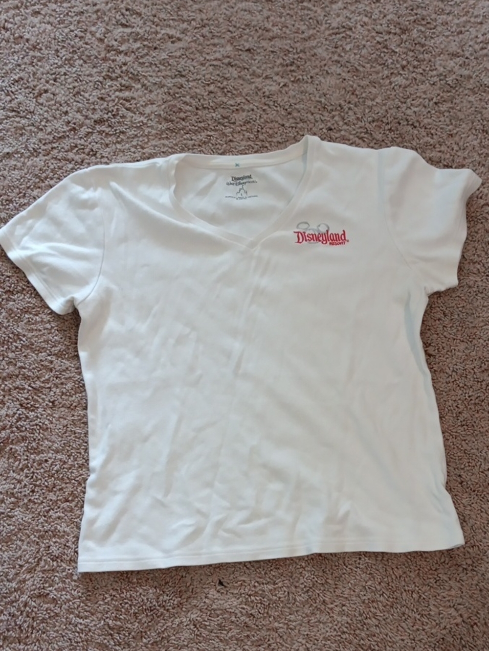 Disneyland White Tee with Red Logo